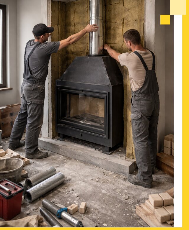 Изготовление и монтаж закрытых каминов в Дивногорске под ключ