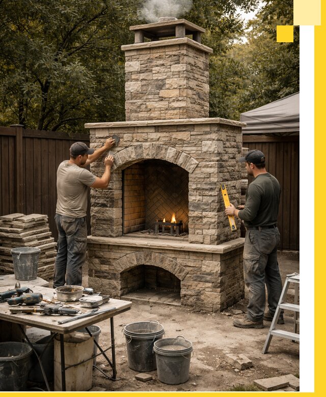 Проектирование и установка уличных каминов в Дивногорске