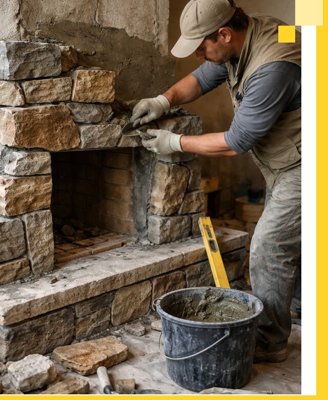 Изготовление и установка каменных каминов под ключ в Дивногорске