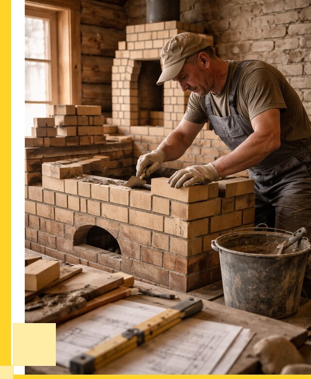 Кладка печей из кирпича в Дивногорске цены от 30330 р. - ЭриданДвн