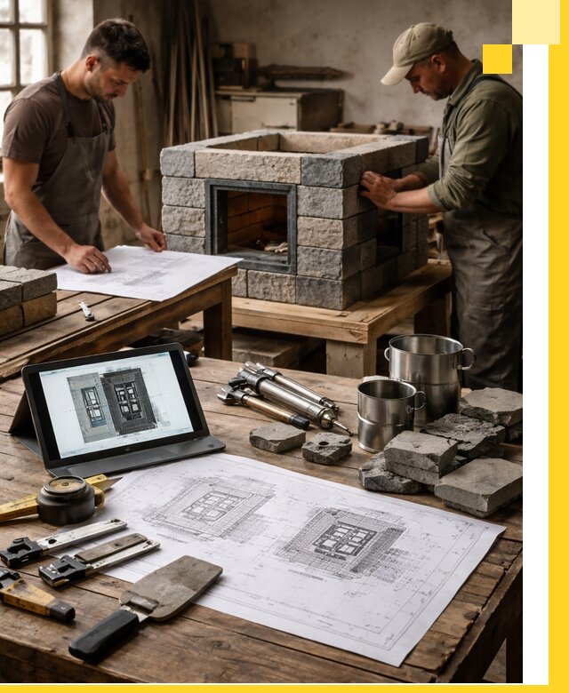 Разработка проектов печей с согласованием и монтажом в Дивногорске