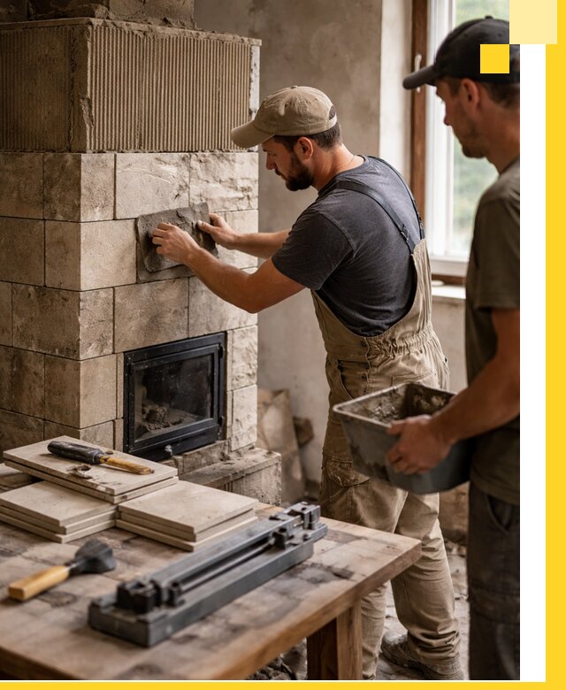 Профессиональная облицовка печей в Дивногорске: керамика и камень