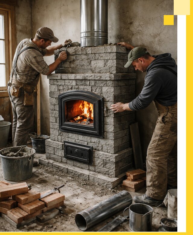 Производство, поставка и монтаж дровяных печей в Дивногорске