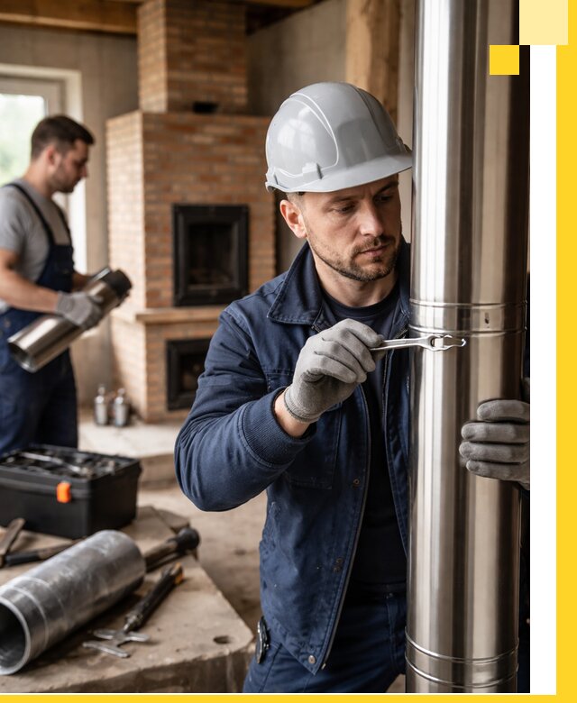 Профессиональный монтаж дымоходов для печей в Дивногорске