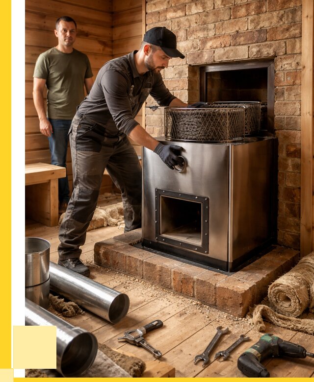 Монтаж банных печей под ключ в Дивногорске от 18198 р., ЭриданДвн