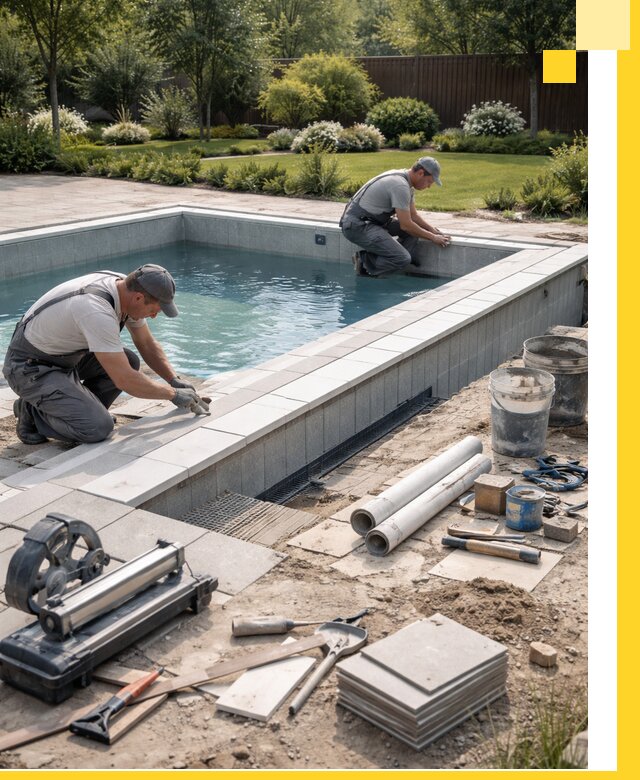 Строительство открытых бассейнов под ключ в Дивногорске профессионально