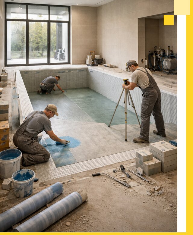 Проект и строительство закрытых бассейнов в Дивногорске под ключ