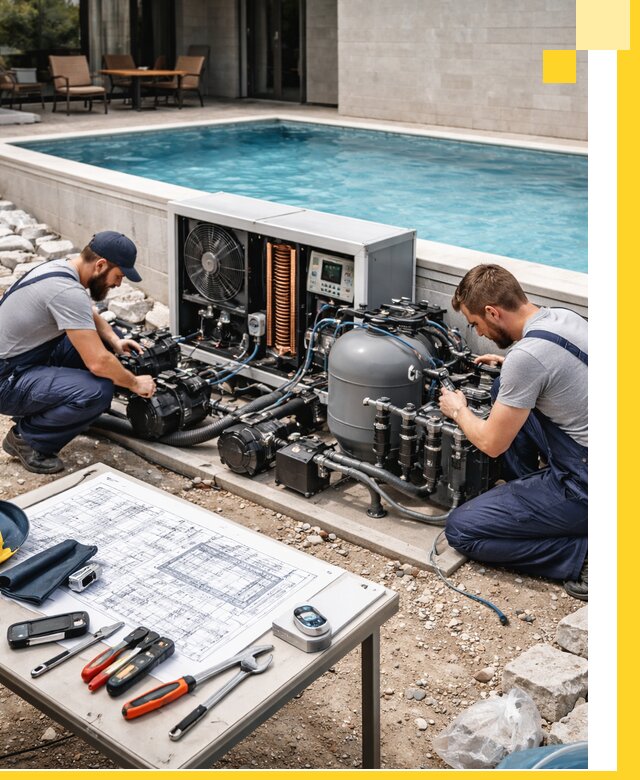 Проектирование и монтаж бассейнов с подогревом в Дивногорске