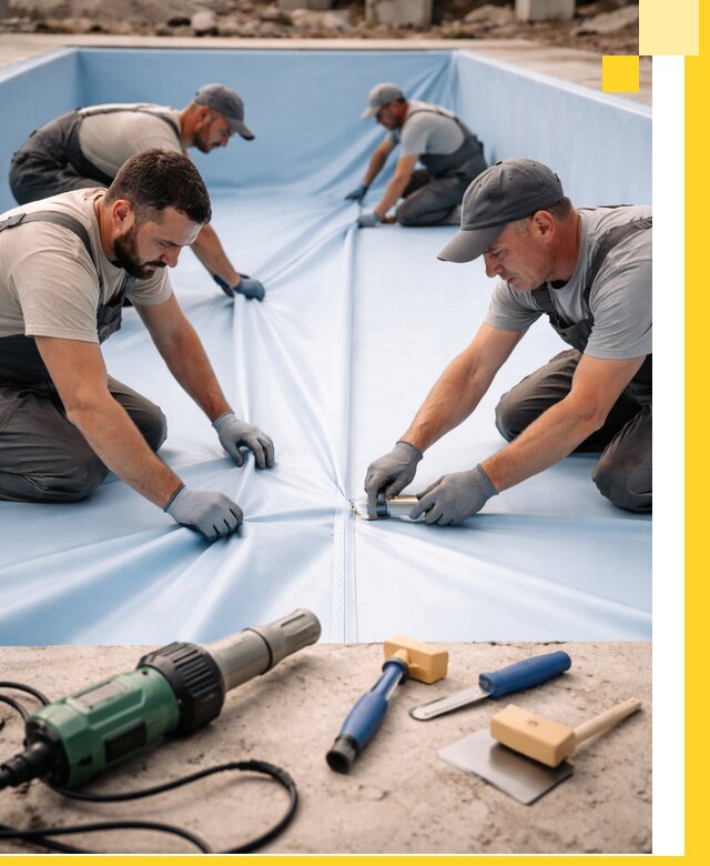 ПВХ пленка для бассейнов с монтажом и гарантией в Дивногорске