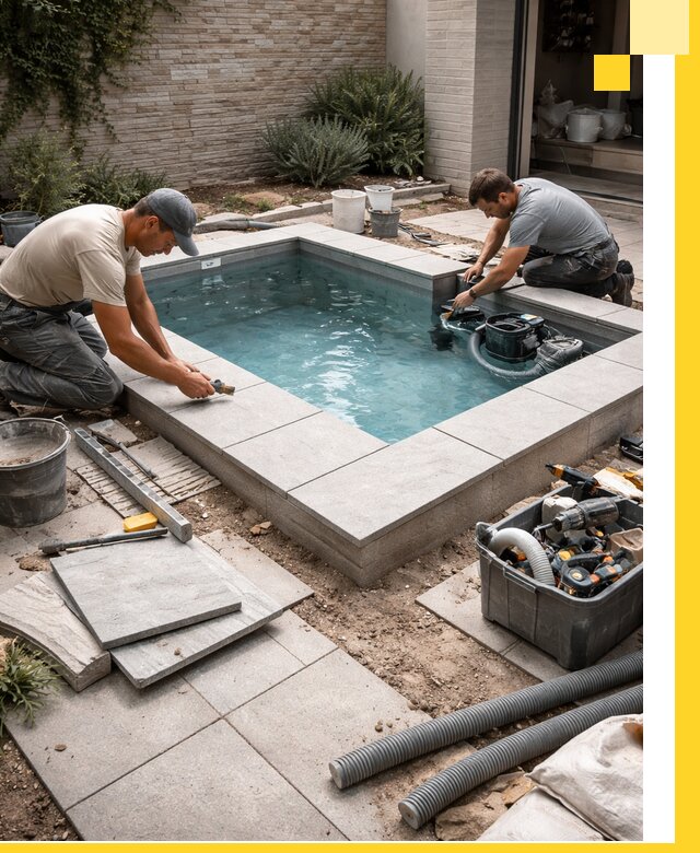 Мини бассейны под ключ в Дивногорске, дизайн и установка