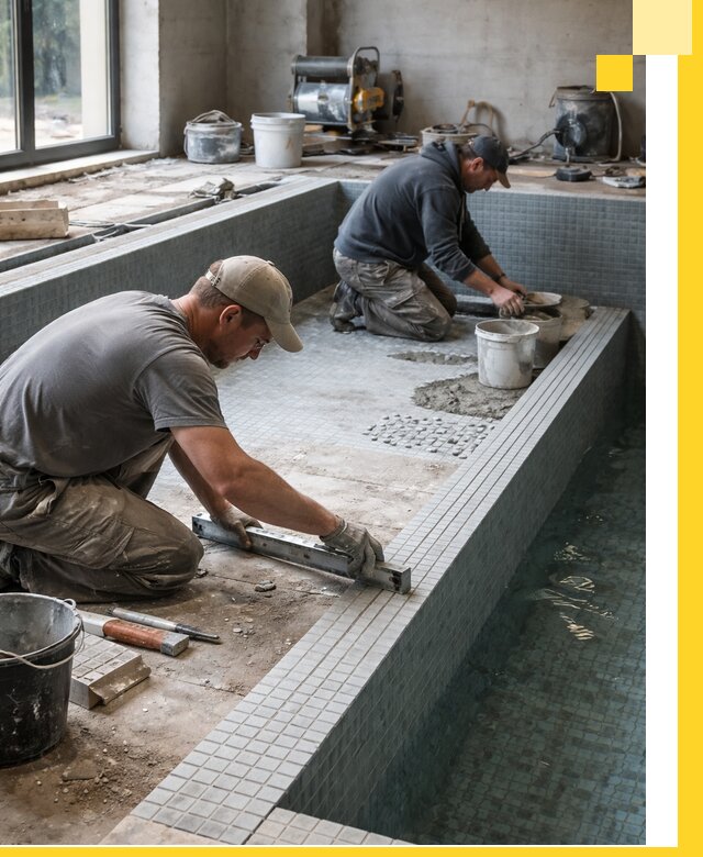 Строительство бассейна в частном доме в Дивногорске под ключ