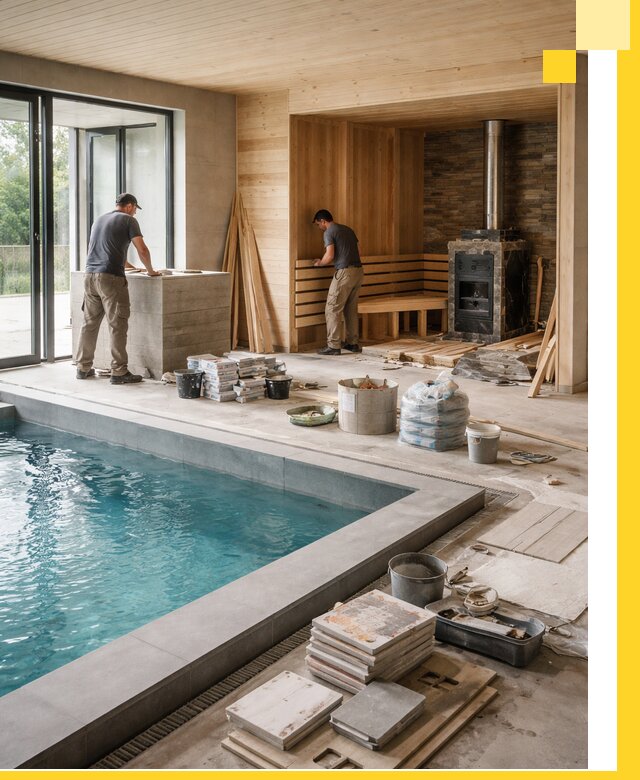 Проектирование и строительство бань с бассейном в Дивногорске