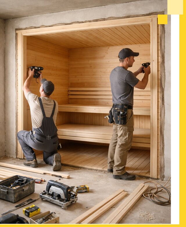 Монтаж саун под ключ в Дивногорске — проектирование и установка