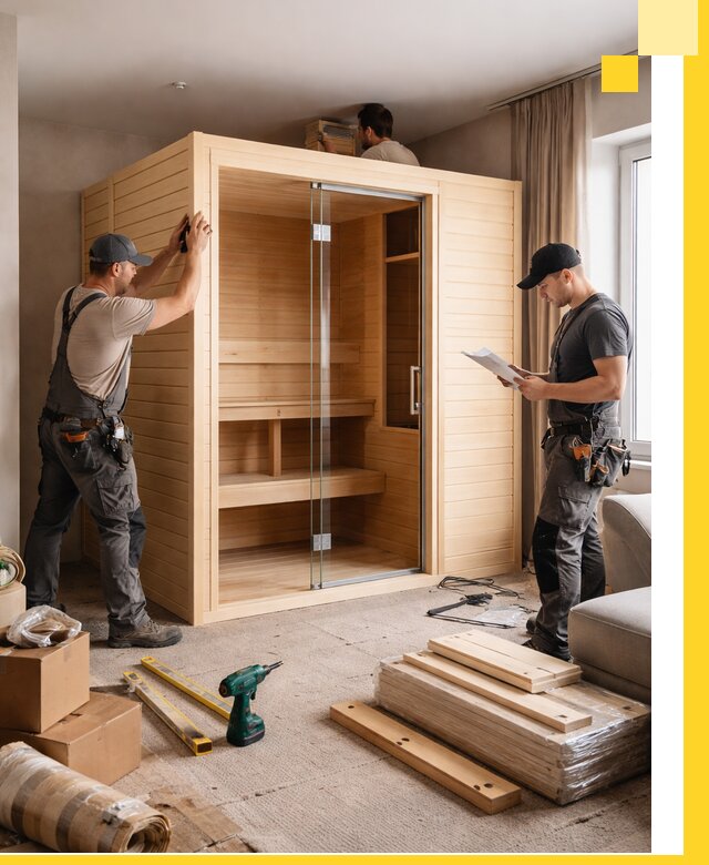 Установка и благоустройство саун в квартире в Дивногорске