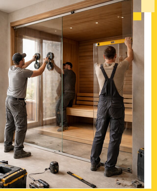 Производство и монтаж стеклянных саун под ключ в Дивногорске