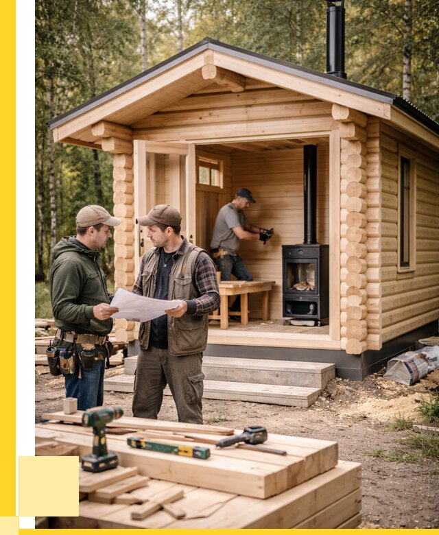 Монтаж бань под ключ в Дивногорске — от 202200 р. | ЭриданДвн