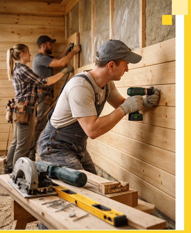 Обшивка бань под ключ в Дивногорске: отделка стен и потолков