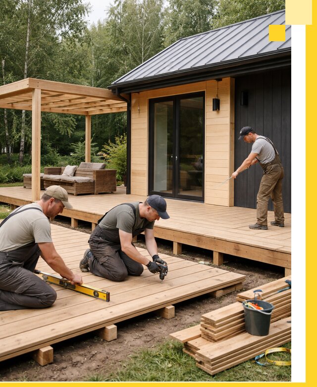 Строительство бань с террасой и бассейном под ключ в Дивногорске