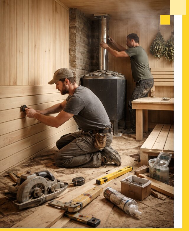 Полное строительство и оснащение парных под ключ в Дивногорске