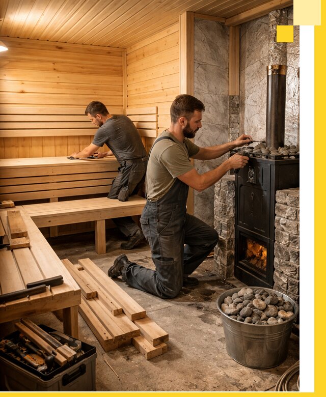 Дизайн и строительство интерьеров бань под ключ в Дивногорске