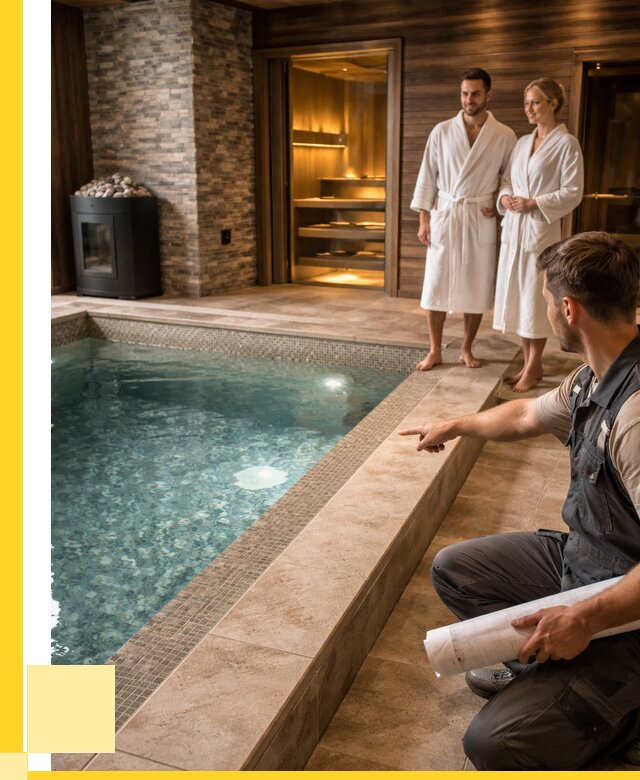 Проект бани с бассейном под ключ в Дивногорске от 65715 р. | ЭриданДвн