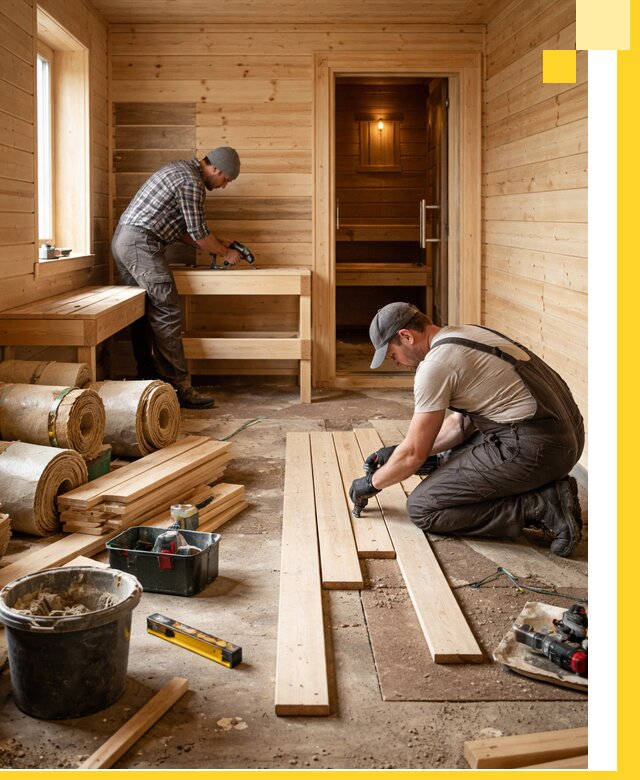 Индивидуальный проект бани с комнатой отдыха под ключ в Дивногорске