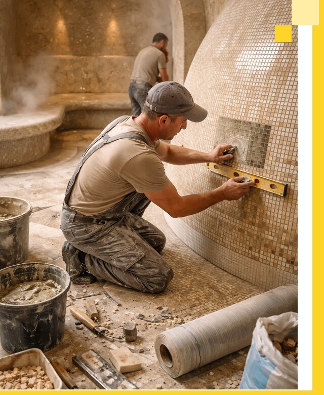 Хамам под ключ в Дивногорске: проектирование, строительство, отделка