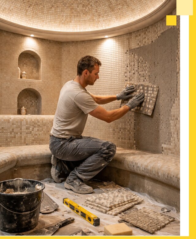 Устройство и монтаж домашнего хамама под ключ в Дивногорске