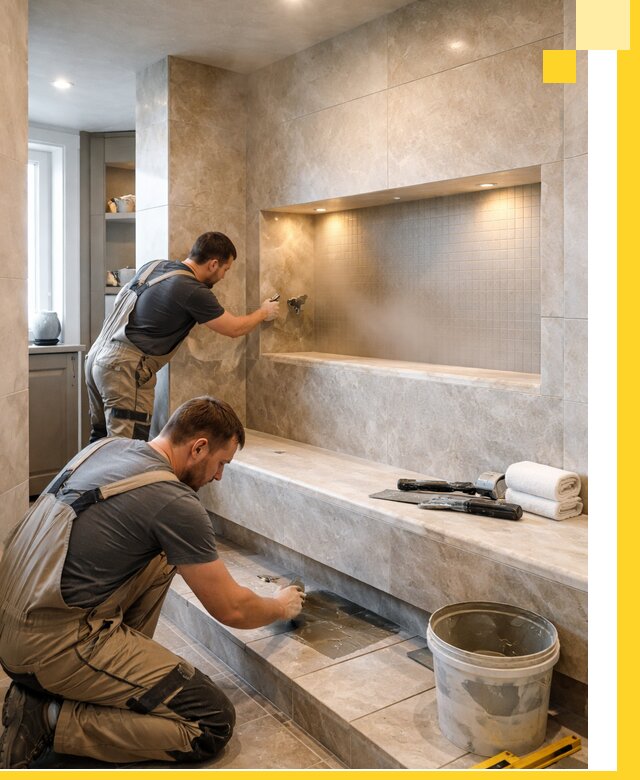 Профессиональное строительство хамама в квартире в Дивногорске