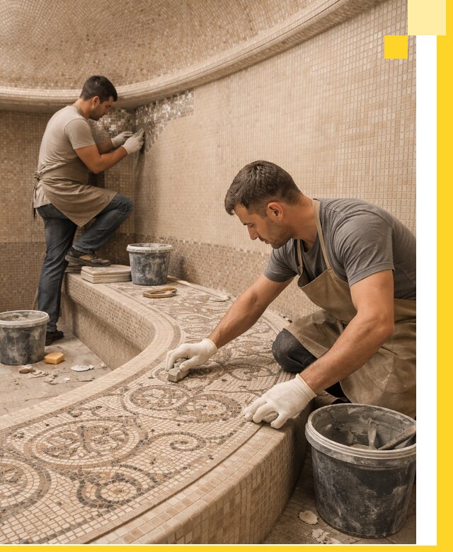 Плитка для хамама в Дивногорске, укладка, подбор и поставка